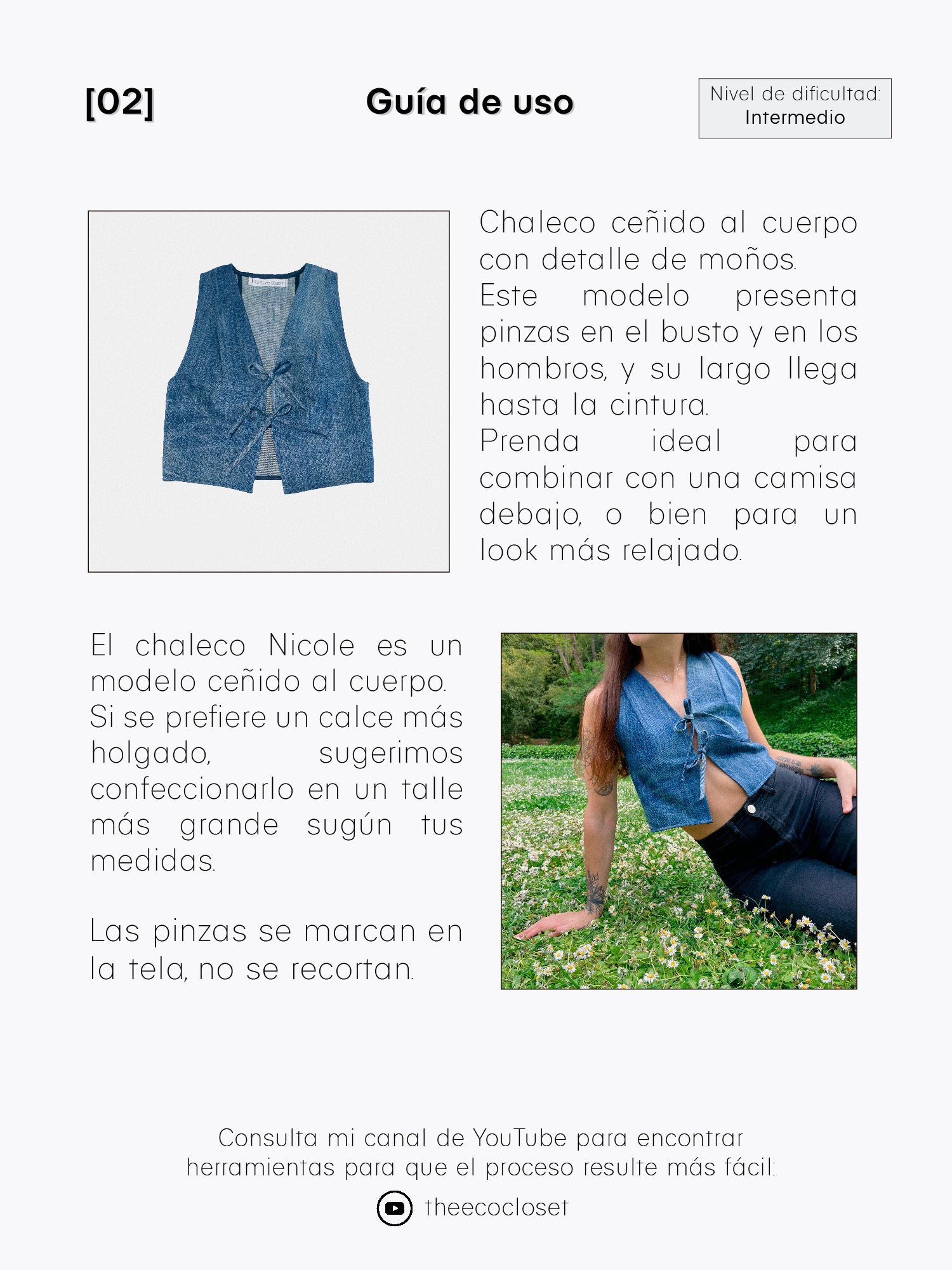 Chaleco Nicole – Patrón Digital PDF A4
